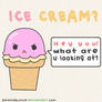 Kawaii grumpy Ice cream