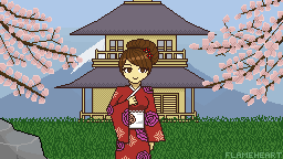 Kimono Girl - Pixel Art