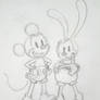 Old Oswald and Mickey sketch
