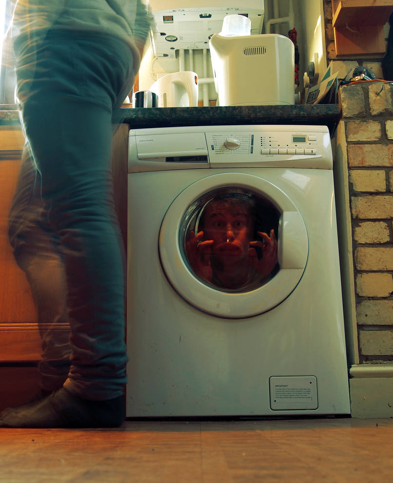 Stuck Machine stuck in the washing machine by AnthonyRB1 on DeviantArt