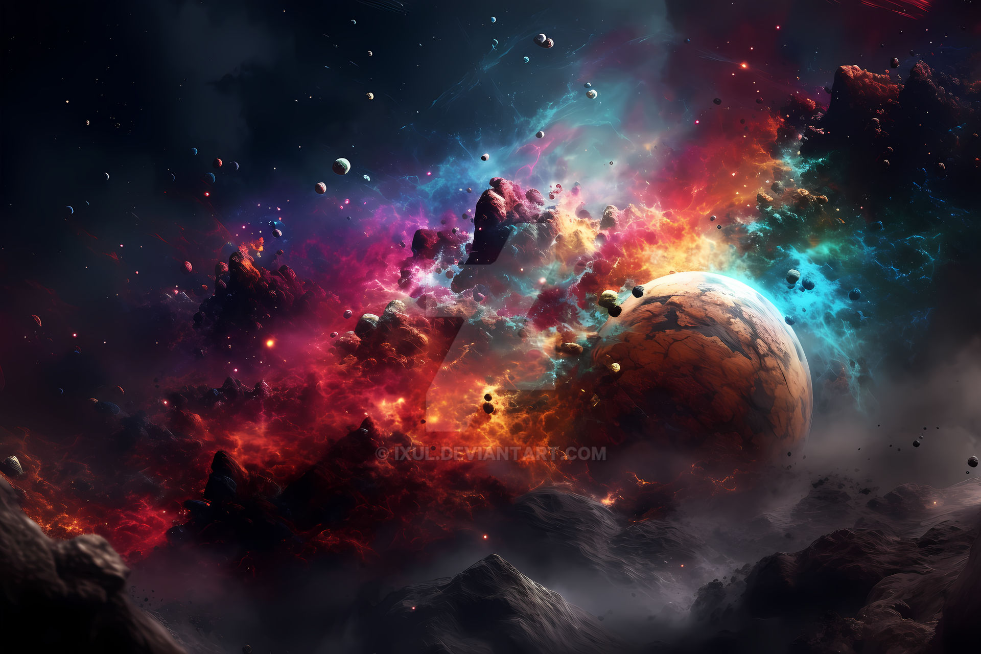 Colorful Space #22 - HD Wallpaper Background by IXUL on DeviantArt