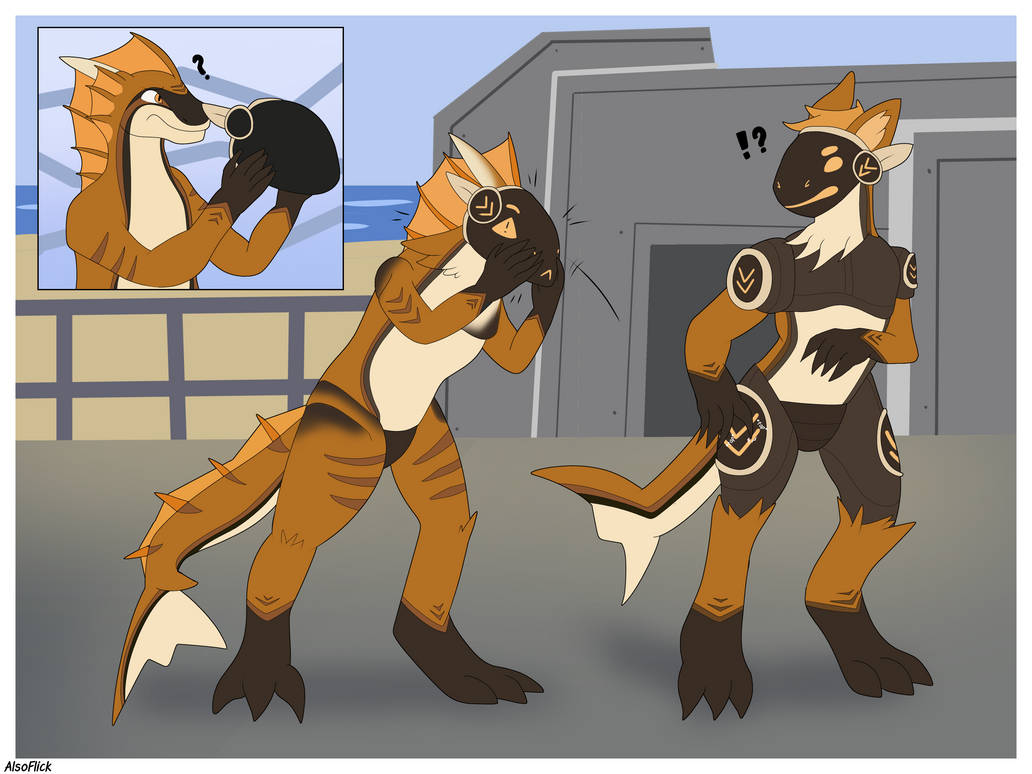 Protogen Brap Beep Beach (Protogen Transformation) by AlsoFlick on DeviantArt