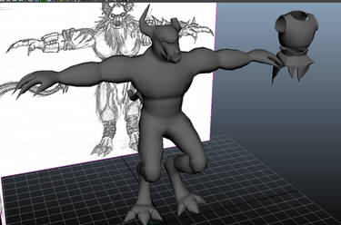 Werewolf Warrior 3D Model [WIP]