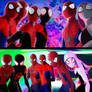 6 Spider-Mans (Into the Spider Verse style)