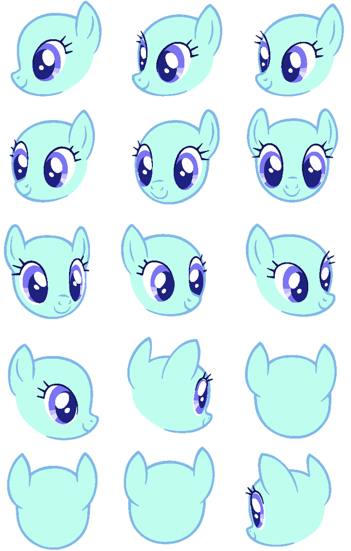 mlp g4 head turnaround base by quokozo on DeviantArt