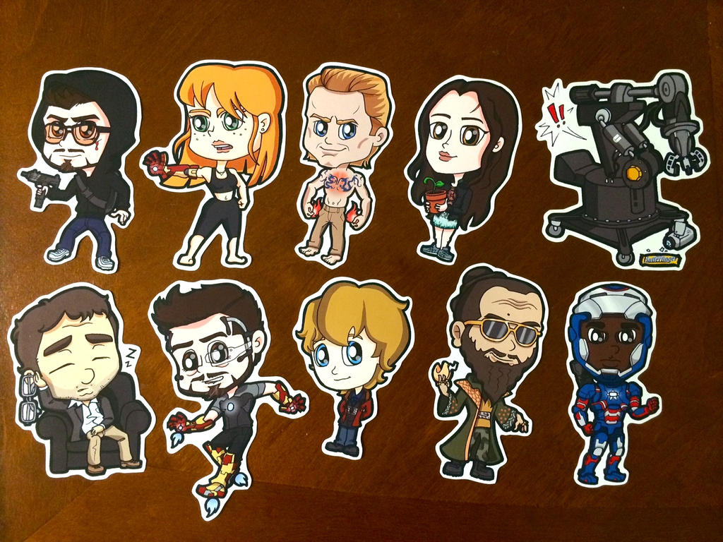 IM3 Iron Man 3 Chibi Stickers - Tony Stark + More!