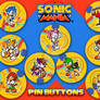 SEGA Sonic Mania Pin Button Set 1