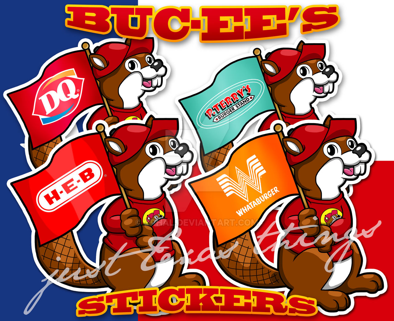 BUC-EE's Texas Restaurant Stickers by Zphal on DeviantArt