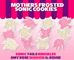 Sonic the Hedgehog Pink Frosted Cookies Sprinkles