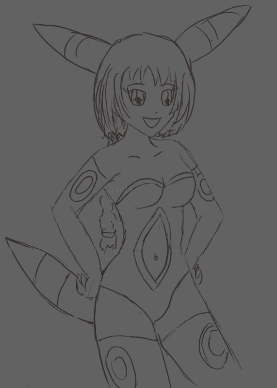 Confident Umbreon -sketch-