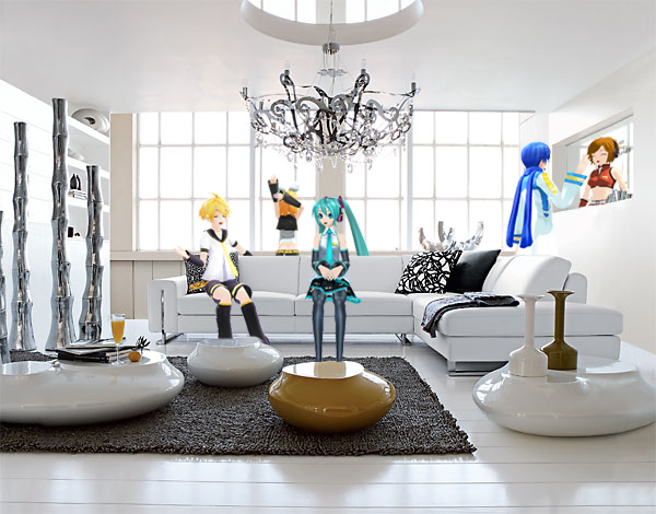 Vocaloid in living room