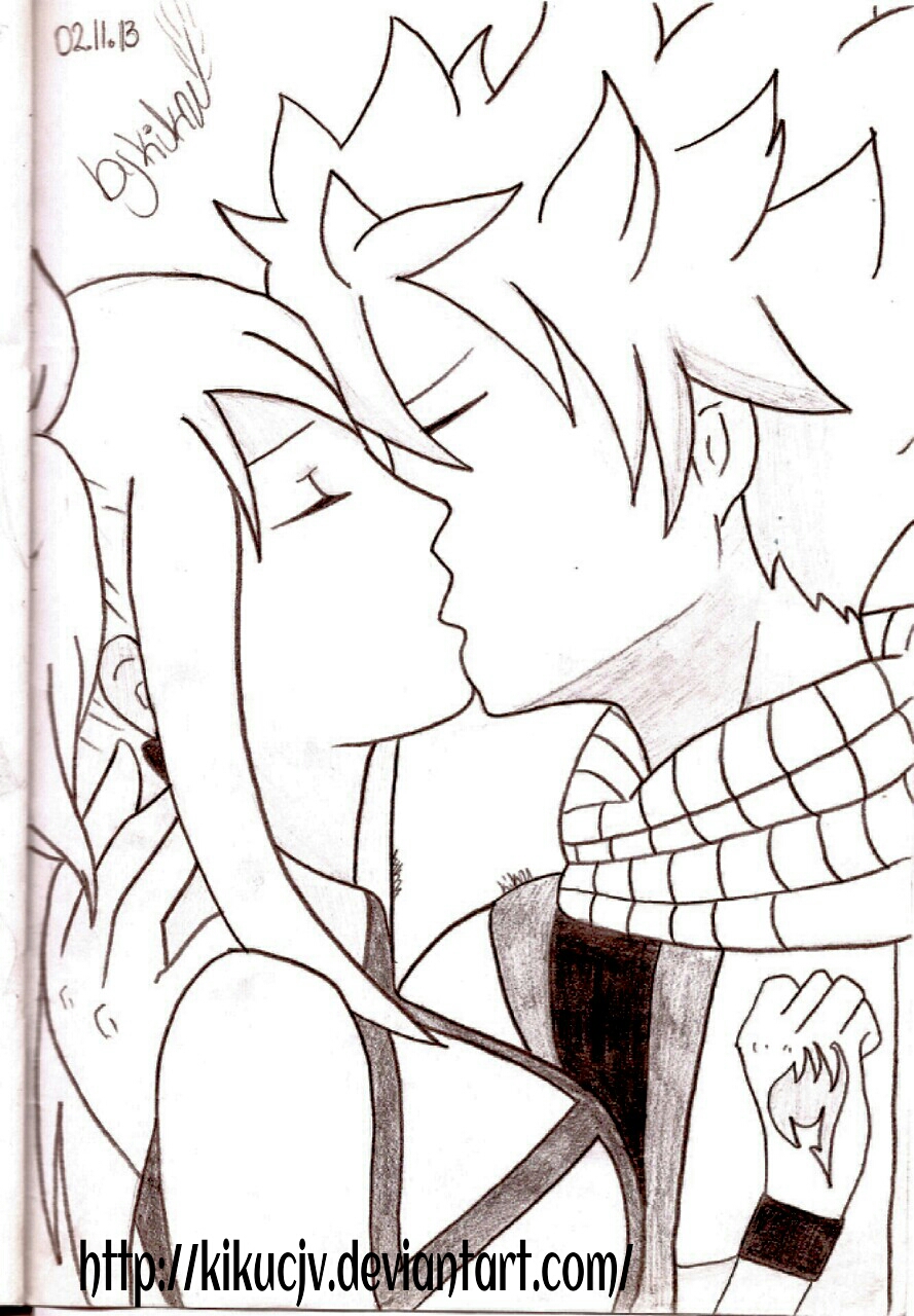 Lucy And Natsu Kiss Manga.