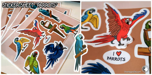Sticker Sheet - I 3 Parrots