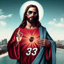 Jesus Christ in Miami Heat gear