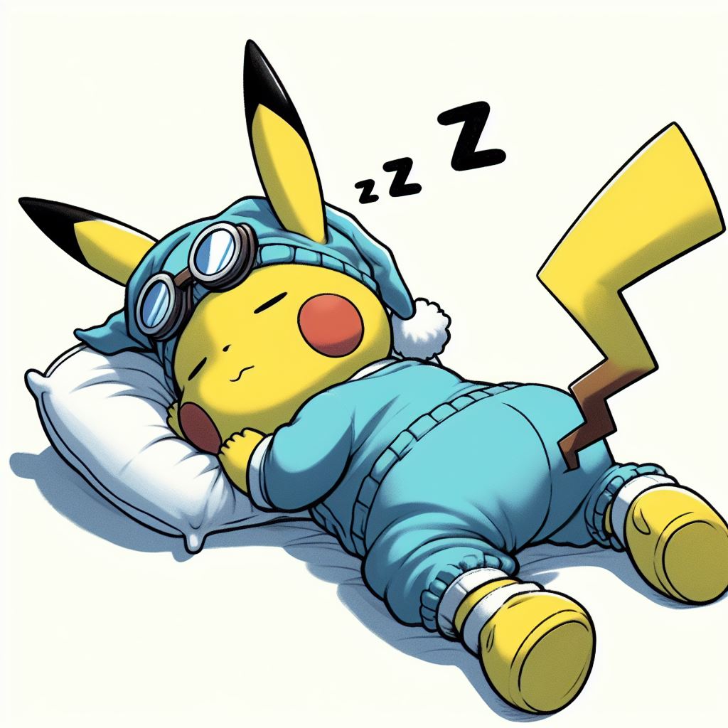 Pikachu napping by KevsRandomAIArt on DeviantArt