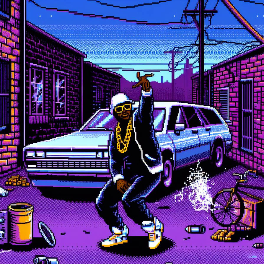 8bit rapper by KevsRandomAIArt on DeviantArt