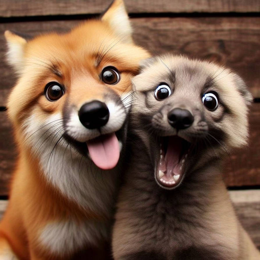 Smiling pals by KevsRandomAIArt on DeviantArt