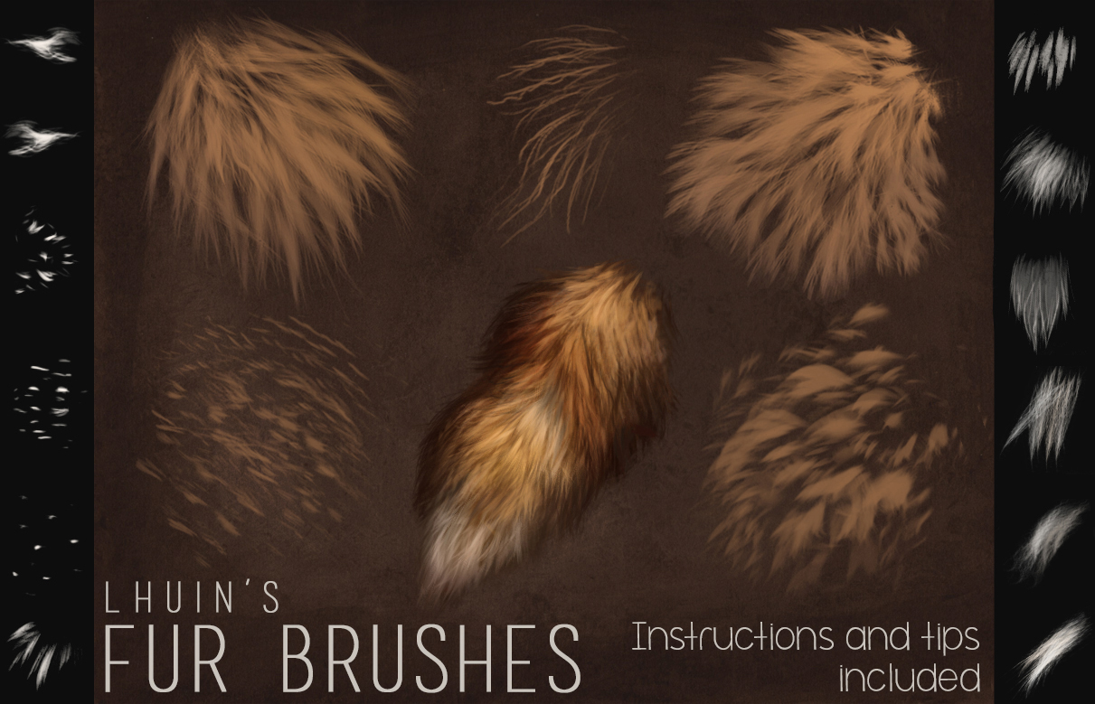 Fur Brushes for Photoshop by Lhuin on DeviantArt