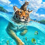 A small swim for a tiger