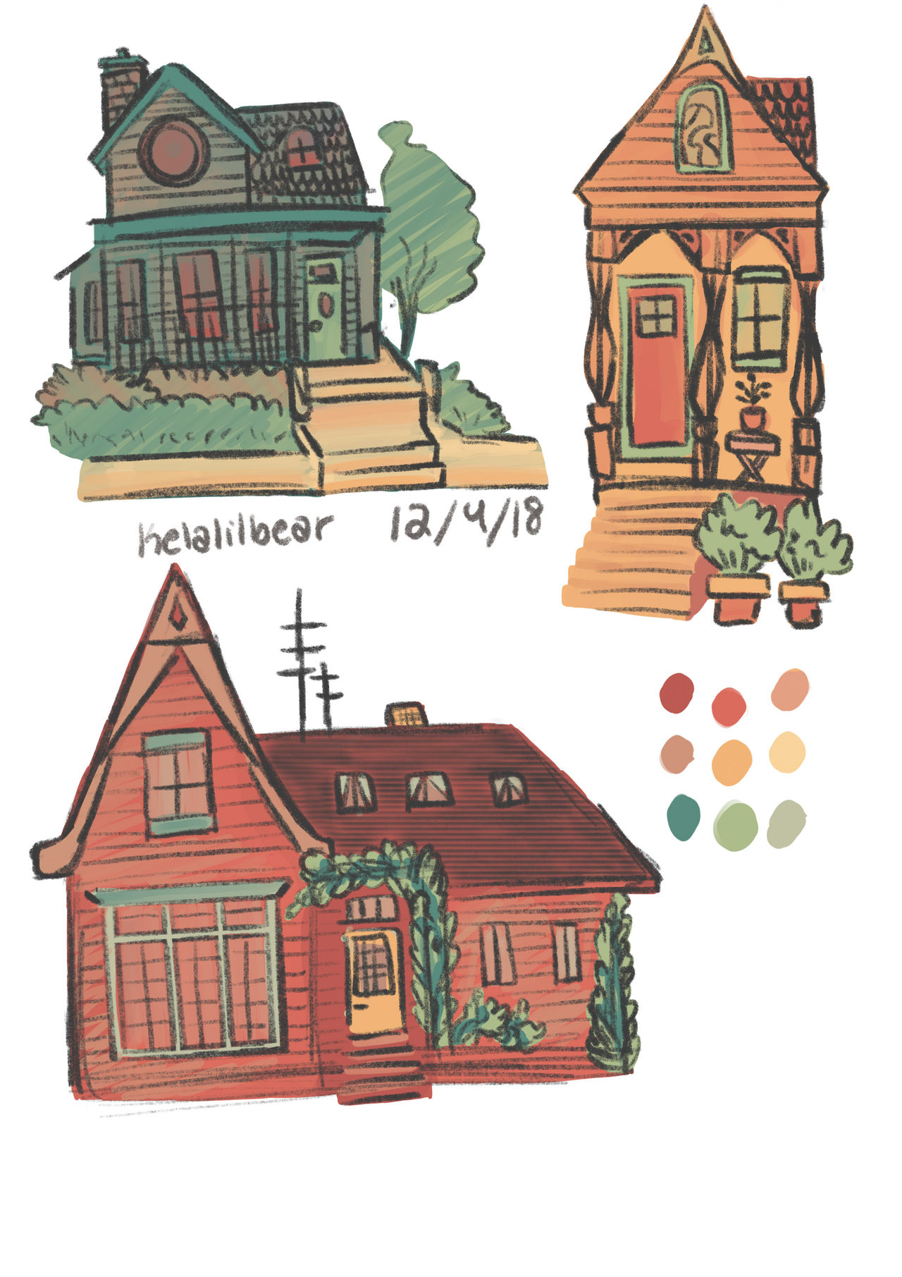 Deviantart Houses Houses practice by KelaLilBear on DeviantArt