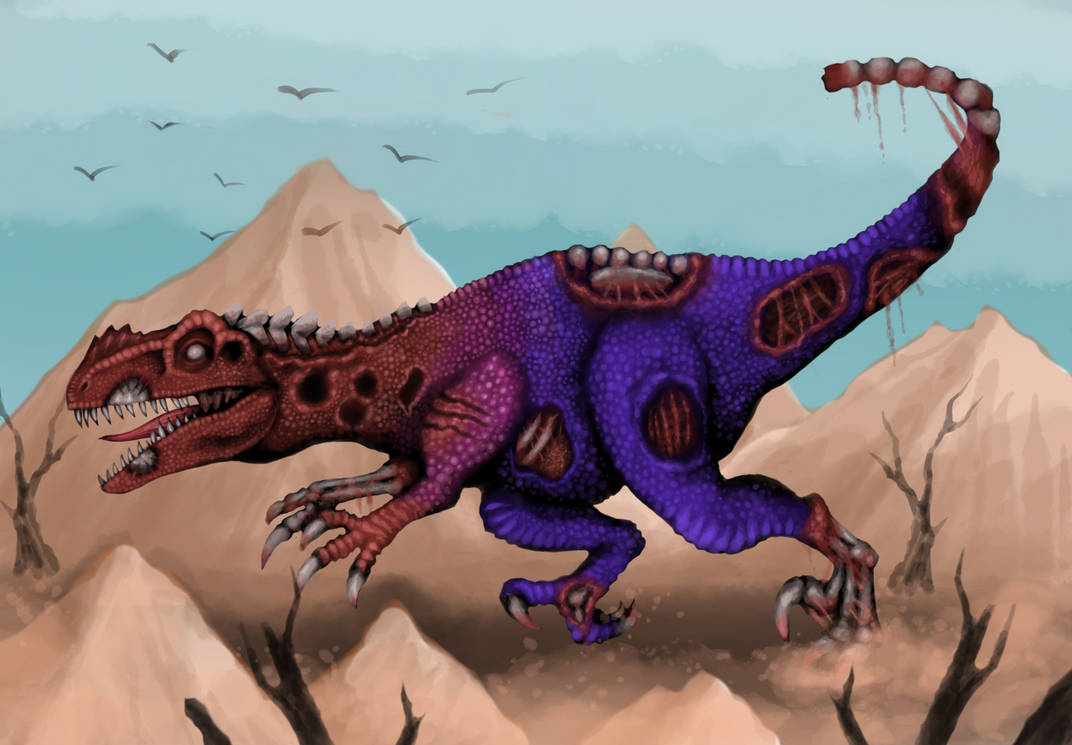 Zombie Raptor Dinosaur Iridescent zombie raptor by NisalSenadheera on DeviantArt