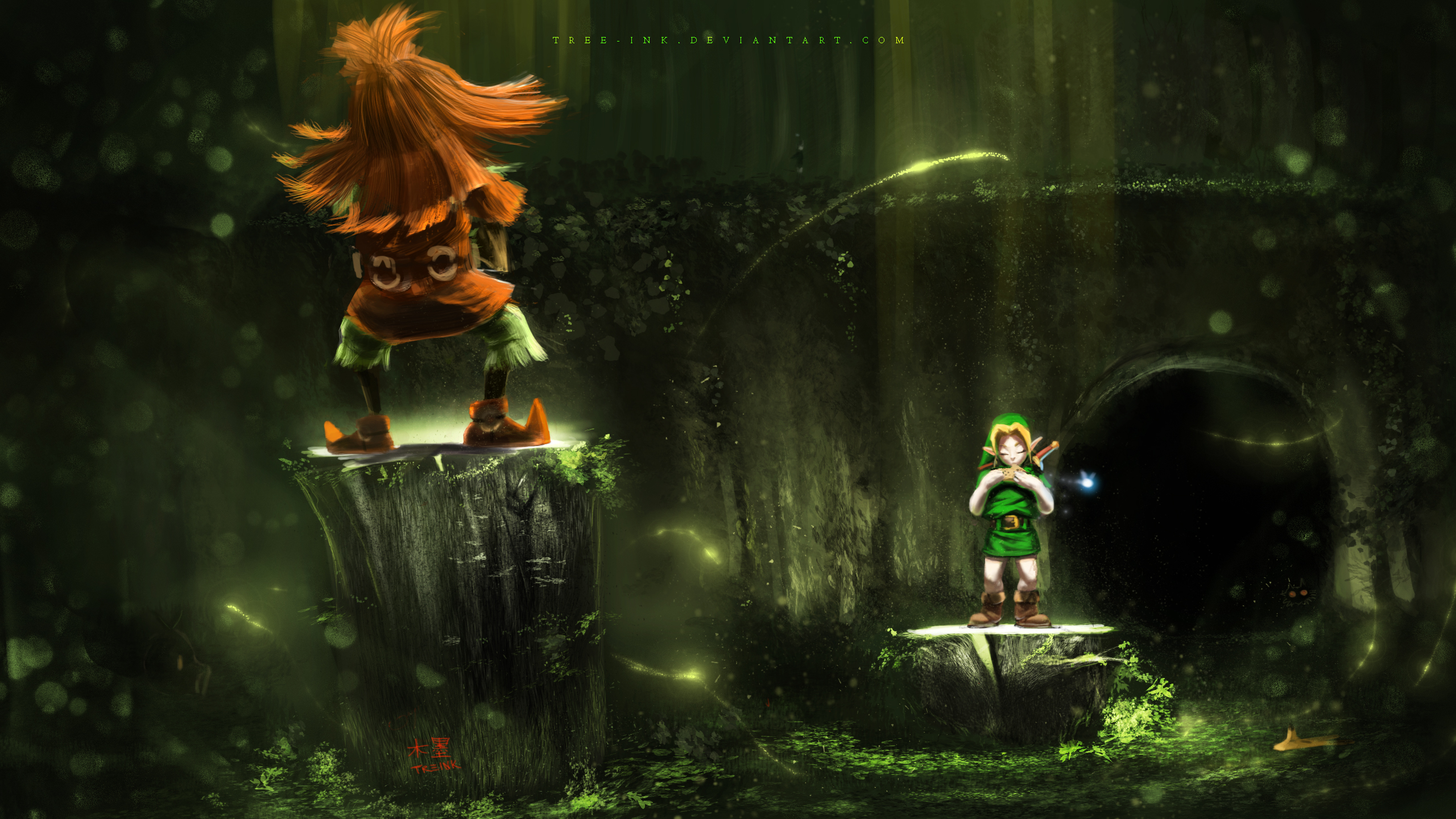 Link in The Lost Woods - The Legend of Zelda: Ocarina of Time