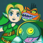 Link and Gekko selfie! by ellenent