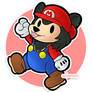 Commission - Paper Mario Moon Bear - Mario