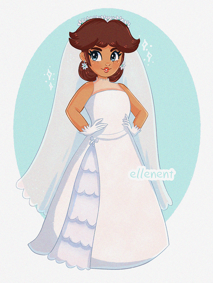 Princess Daisy Wedding Dress by ellenent on DeviantArt
