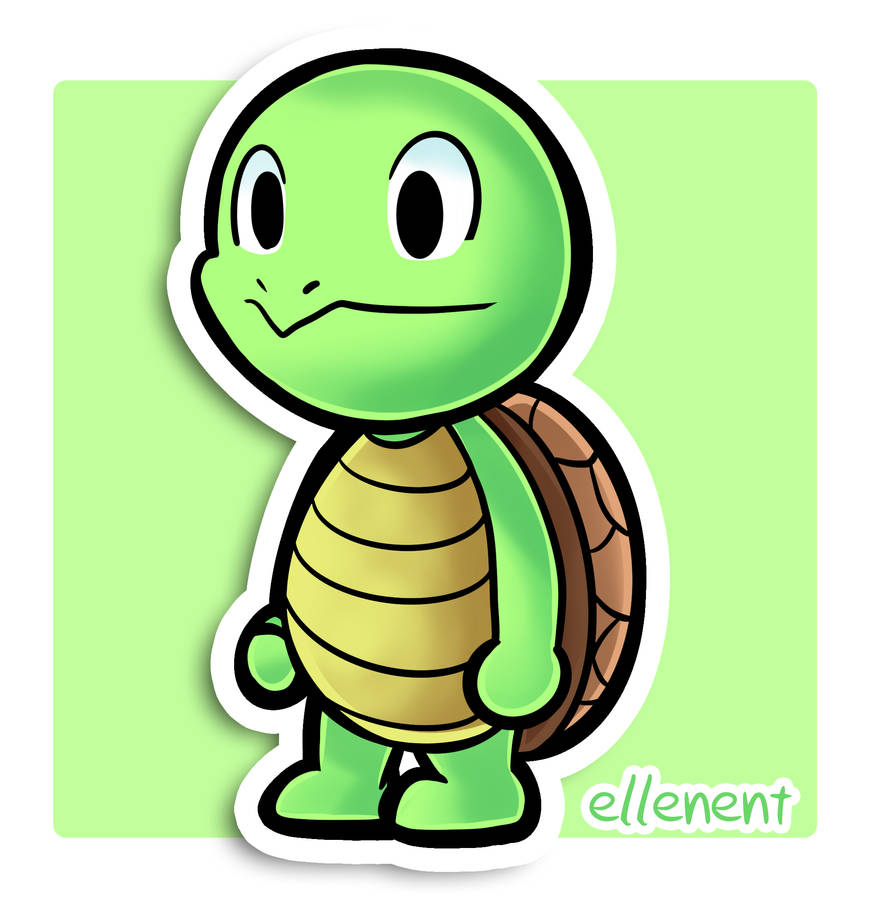Mario Turtle Sticker Commission - Paper Mario Turtle by ellenent on DeviantArt