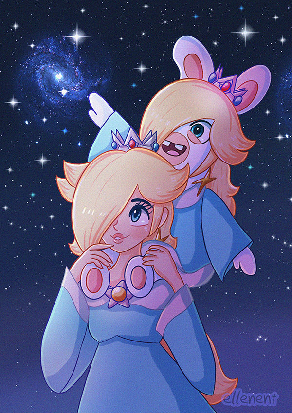 Azlina The Rabbit Commission - Rabbid Rosalina and Rosalina by ellenent on DeviantArt
