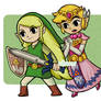 Commission - Role reversal Zelda and Link