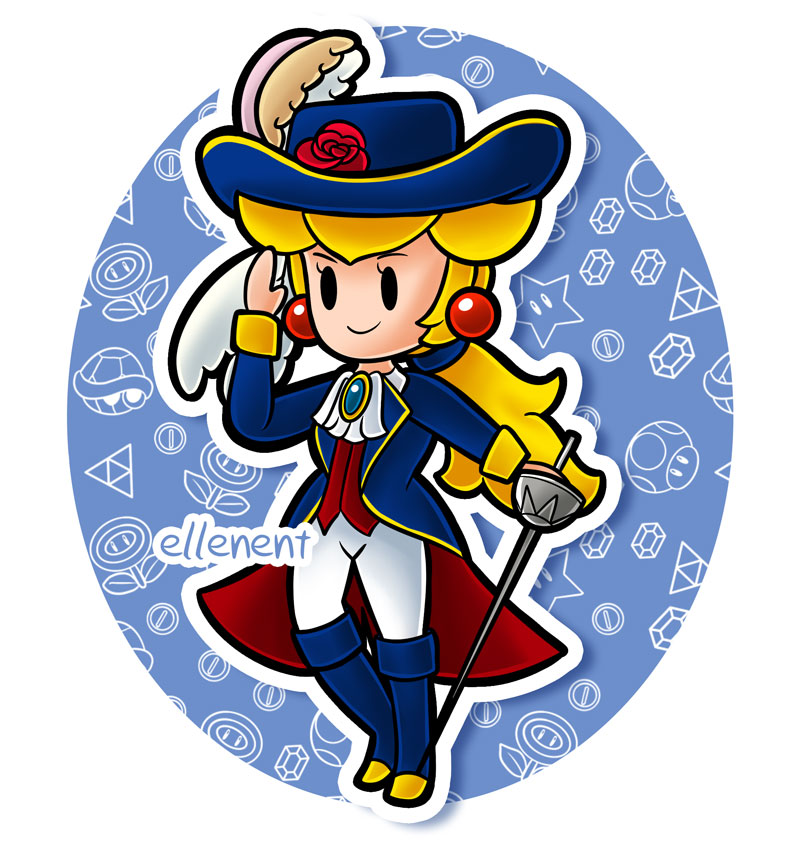 Ellenent Paper Swordfighter Peach by ellenent on DeviantArt