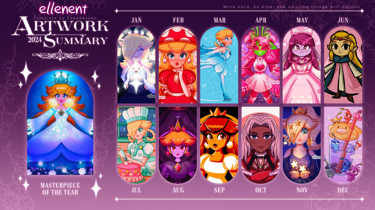 Ellenent 2024 Art Summary + 2024 Bingo Results by ellenent on DeviantArt