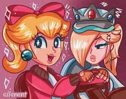 Mario Kart World - Princess Peach and Rosalina