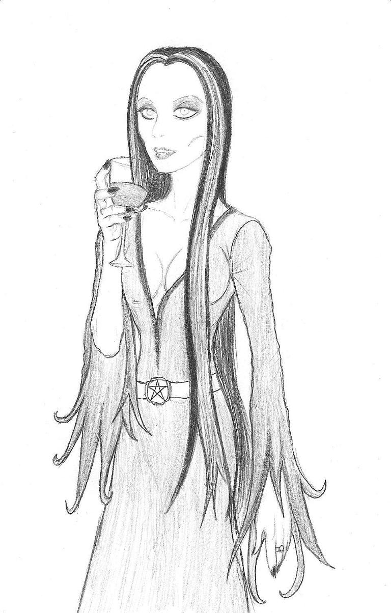 Wednesday Addams Coloring Page wednesday-addams-coloring-page