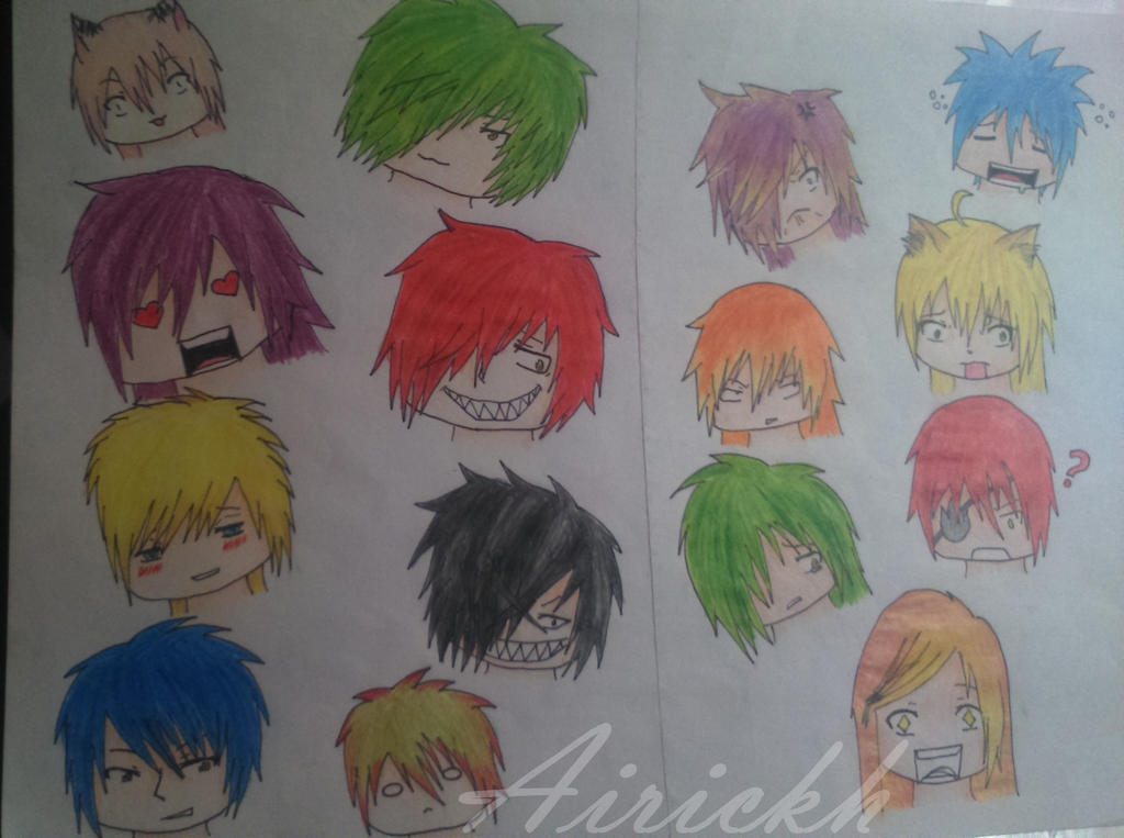 Chibi Random Character Random Chibi Faces by Airickh on DeviantArt