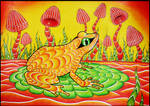 Frog And Shrooms by Dana-Ulama
