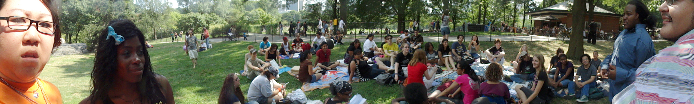 Panoramic group shot