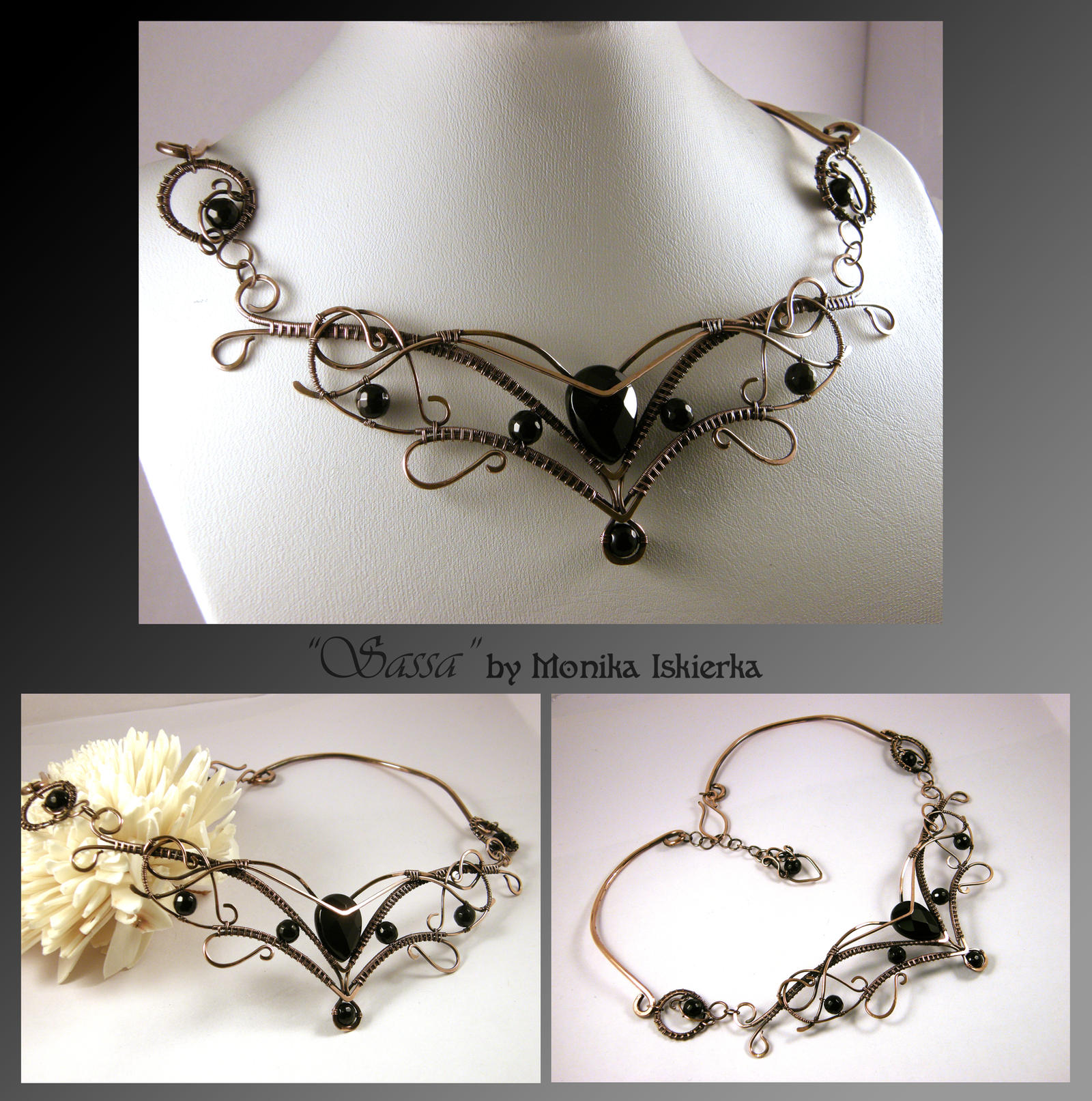 Sassa- wire wrapped necklace