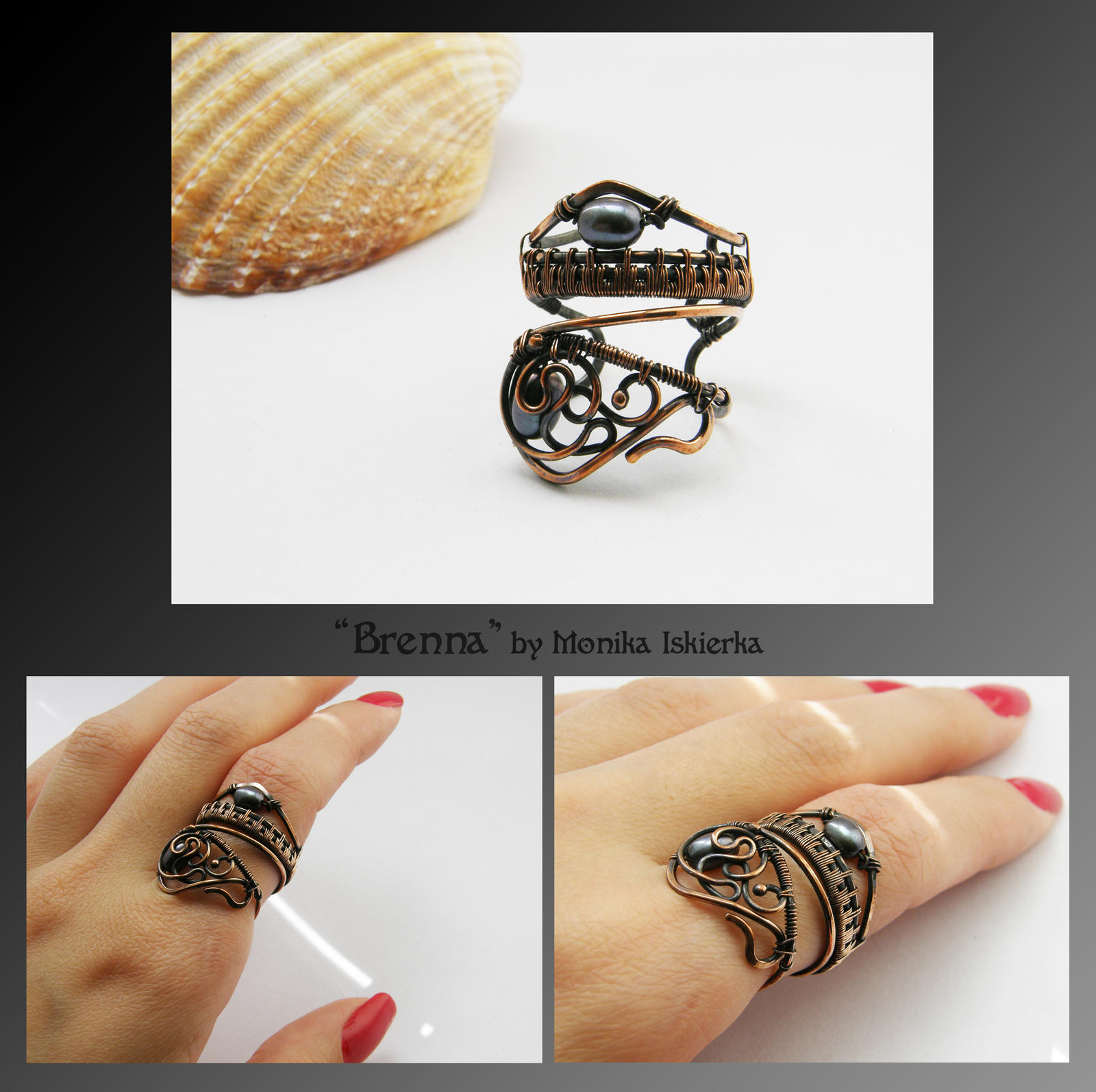 Brenna- wire wrapped ring