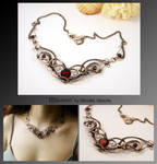 Rhiamon- wire wrapped copper necklace