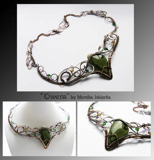 Owena- wire wrapped copper necklace