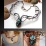 Keva- wire wrapped copper necklace