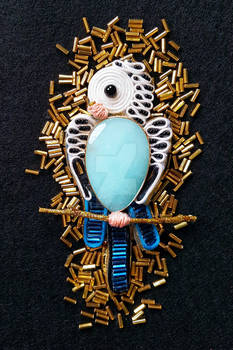 Budgie Blue Imitation Soutache