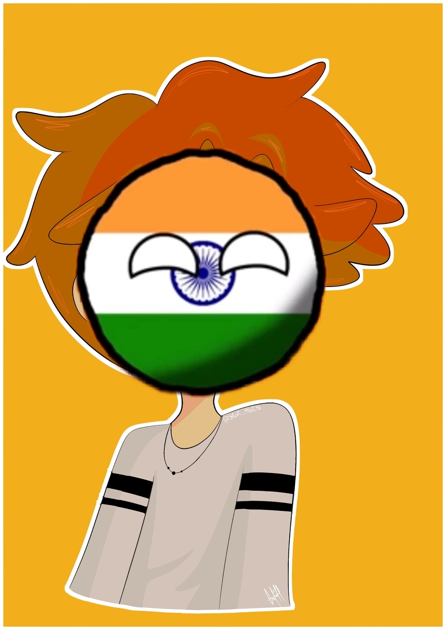 Indiaball Me with an IndiaBall Face by GabrielMejia1999 on DeviantArt