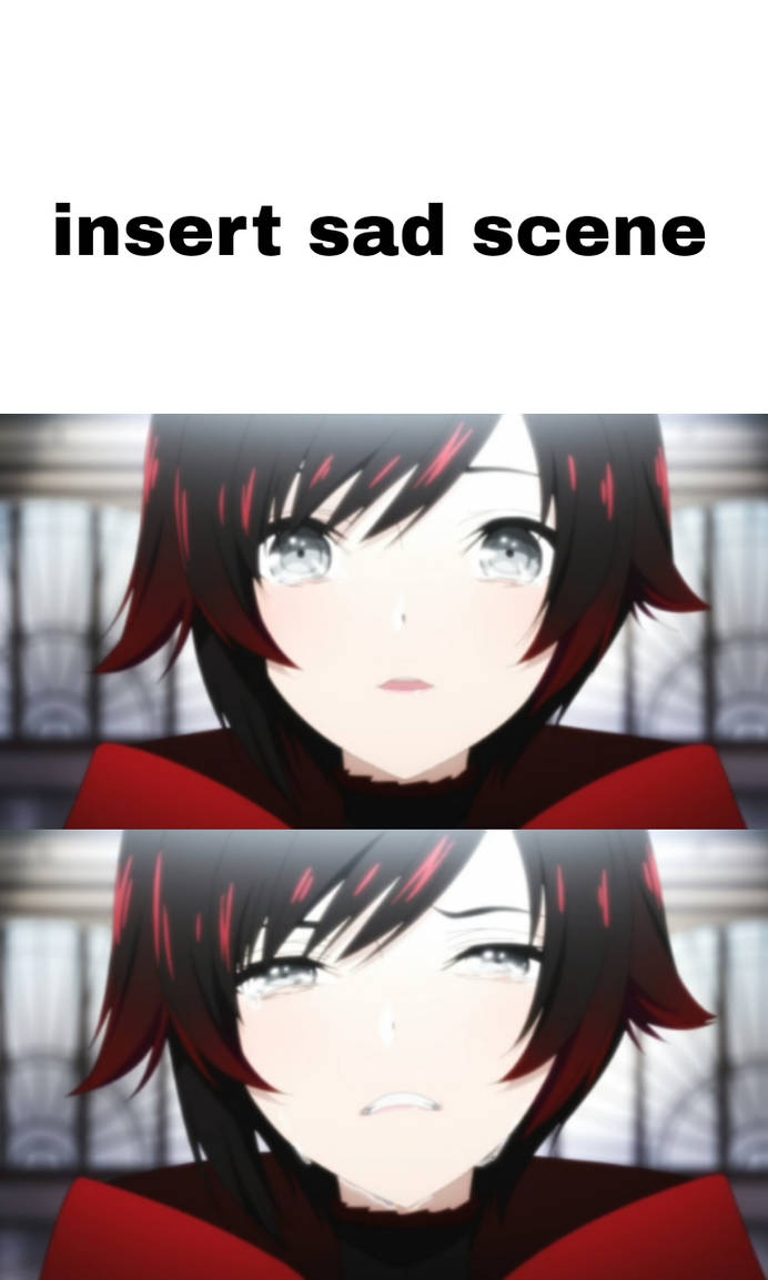 Ruby Rube Sad Anime Ruby Rose Crying Over Something Sad template by g-multiverse-guy ...