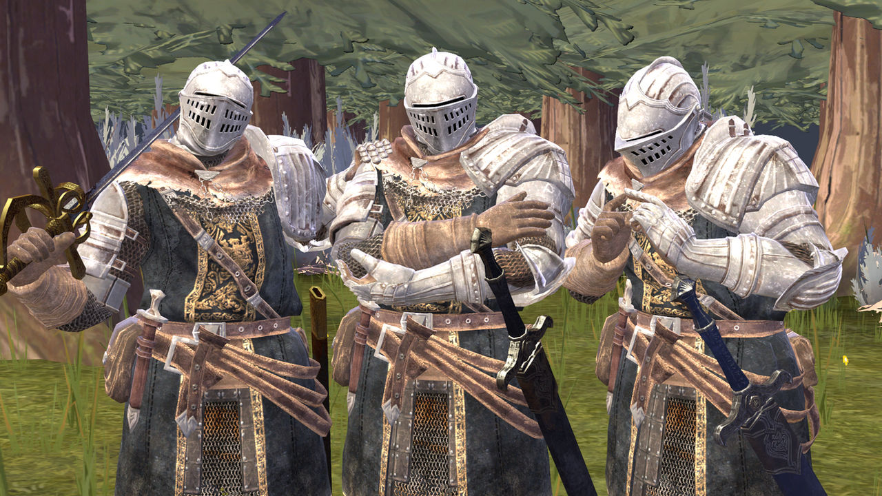 Prince Ricard with Knight Oscar and Anri of Astora by trashyandnoartist ...