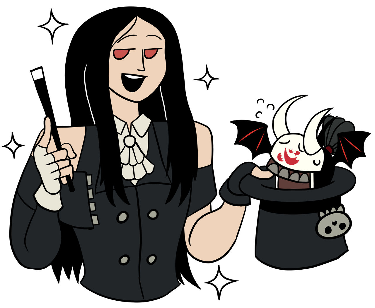 The Elegant Magician Testament with Bat Nago by trashyandnoartist