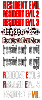 Resident Evil Title Logos
